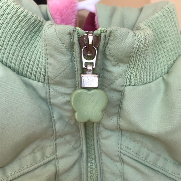 aesthetic girl 2 girl team divine club matcha & baby pink vest coat - Picture 4 of 10